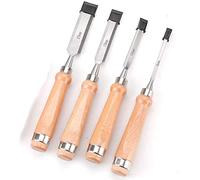 Vadillo 4Pcs Woodworking Chisels Set 6/12/19/25mm Wood Carving Chisels Gouge DIY Carpenter Engraving Tool