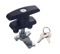 VADO VLTRA T Handle Lock,Rear Fixing T Handle Latch/Lock Keyed Garage Door Lock Cabinet Door Lock for Trailer Motorhome Caravan Canopy (1)