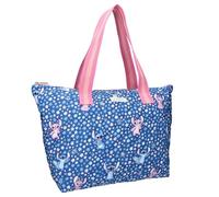 Vadobag Disney Lilo and Stitch and Angel Famous Floral - Large Shopper Shopping Bag - Size 48 x 32 x 14 cm - Blue, blue, 48 x 32 x 14 cm