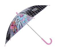 Vadobag Monster High Umbrella for Kids Girls - Character Rain Accessory with Pink Curved Handle, School & Outdoor Use, 71 cm Long