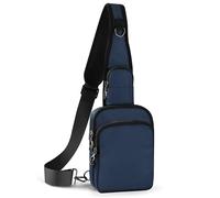 VADOO Sling Bag, Crossbody Bag with Zipper Lock, RFID Blocking & Water Resistant for Men and Women, Blue, S
