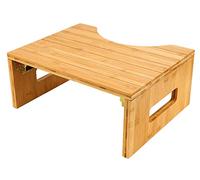 VaeFae Bamboo Toilet Stool, Foldable Potty Stool for Bathroom, Wooden Poop Stool for Adults, Portable and Non-Slip