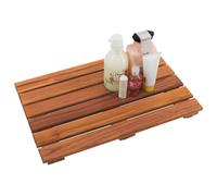 VaeFae Teak Shower Mat, Non-Slip Bath Mat, Luxury Spa Mat, Wooden Mat for Bathtub, 50.8 x 33 cm