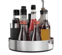 VAEHOLD Lazy Susan Turntable Spice Rack Organizer for Kitchen Cabinet, Storage Tray for Fruit, Snacks, Salad - Organizer for Cupboard, Pantry, Bathroom, Table, Cosmetic (Silver, 7 1/2‘’)