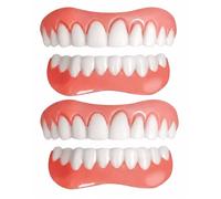 VAEIORP 2 Pairs of Veneers for Attaching, Temporary Cosmetic Tooth Cover, Soft Temporary Teeth Caps for Instant Smiles, Photos & Events, Removable & Tooth-Friendly