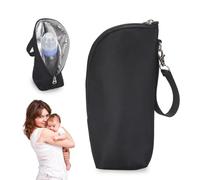 VAEIORP Baby Bottle Warmer Bag, Bottle Warmer Bag, Portable Baby Bottle Warmer Bag, Universal Baby Bottle Warmer Bag with Lanyard (Black)