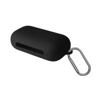 VAEKNVG Silicone Case for Anker Soundcore AeroFit 2 Pro, Shockproof Protective Earbuds Cover with Keychain Accessories, Black
