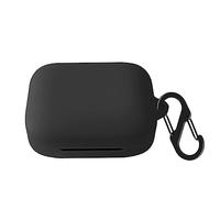 VAEKNVG Silicone Case for OnePlus Buds Pro 2, Shockproof Protective Earbuds Cover with Carabiner Accessories(Black)