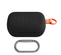 VAEKNVG Silicone Case for Skullcandy Dime 3, Shockproof Protective Earbuds Cover with Keychain Accessories(Black)