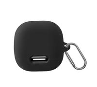VAEKNVG Silicone Case for Soundcore Liberty 4 NC, Shockproof Protective Earbuds Cover with Keychain Accessories, Black