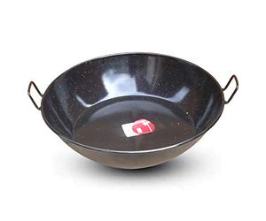 Vaello Campos Double Handled 60cm Enamelled Steel Spanish Sarten/Deep Frying Pan/Karahi