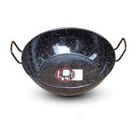 Vaello Campos Enamelled Deep Frying Pan/Flat Bottomed Wok/Spanish Sarten - Double Handle 36Cm