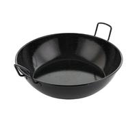 Vaello Campos Enamelled Deep Frying Pan / Flat Bottomed Wok / Spanish Sarten - Double Handle 40Cm