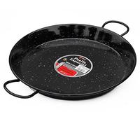 Vaello La Valenciana Enamelled Steel Induction Paella Pan, 34 Cm, Black