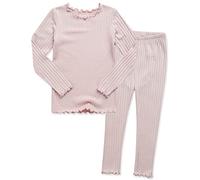 Vaenait Baby Infant Toddler Kids Nightwear Loungewear Modal Sleepwear Pyjamas 2pcs Set shirring Peach 2XL