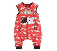Vaenait Baby Sleeping Sack with Leg 100% Cotton Wearable Blanket Pyjamas Infant Sleeping bag Secret Kitty Sleep L