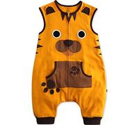 Vaenait Baby Sleeping Sack with Leg 100% Cotton Wearable Blanket Pyjamas Infant Sleeping bag Yellow Tiger Sleep S