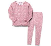 Vaenait Baby] Toddler Kids Junior Pyjamas Viscose derived from Bamboo Floral Pjs Set Peony Pink 8 Years 2XL