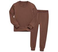 Vaenait Kids Toddler Long Sleeve Sleepwear Pajamas 2pcs Set Modal Brown 2XL