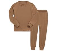 Vaenait Kids Toddler Long Sleeve Sleepwear Pajamas 2pcs Set Modal Camel XL