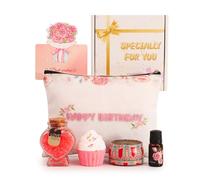 Vaeneral Birthday Gifts For Women Spa Set For Her Luxury Gift Set Self-Care Baskets For Mom Girlfriend And Best Friends Makeup Bag Pink