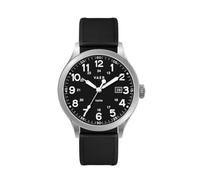 Vaer Men’s Field Watch, Quartz Movement for Accurate Timing, Scratch Resistant Sapphire Crystal, Locking Screw-Down Crown, Iconic Replica of The A-11 Military Watch for Men of WW2, Black - Calendar
