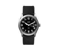 Vaer Men’s Field Watch, Quartz Movement for Accurate Timing, Scratch Resistant Sapphire Crystal, Locking Screw-Down Crown, Iconic Replica of The A-11 Military Watch for Men of WW2, Black - Calendar