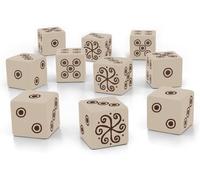 FreeLeague Dice Set Vaesen – 10 Six-Sided Engraved Dice for Nordic Horror RPG