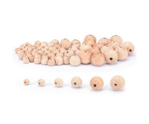 Vaessen Creative 11006-090 Untreated Wooden Beads Set, 525 Pieces, Round Beads for Crafts, DIY Handmade Decorations, Jewellery Crafts, Wood, Piece