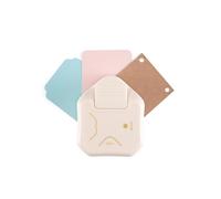 Vaessen Creative 3-in-1 Corner Cutter Tag Punch en Papercrafts and Scrapbook Supplies for Paper, Cards, Invitations and Photos up to from 120 to 180 GSM, White-Gold, 5 mm, 15 mm-Ø 4 mm