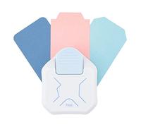 Vaessen Creative 3-in-1 Journal Punch-Card Making Supplies-Corner Cutter for Tabs, Labels, Scrapbooks, Planners and Crafting, White-Blue, ø7 mm