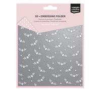Vaessen Creative 3D Embossing Folder-Bats 5.9 x 5.9 (15 x 15 cm) Making Supplies for Journaling, Blank Cards and Envelopes-Scrapbook Accessories for Halloween and Autumn, 15 x 15cm
