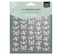 Vaessen Creative 3D Embossing Folder - Bees & Butterflies (Zoom) 5.9 x 5.9" - Card Making Supplies for Journaling, Blank Cards and Envelopes - Scrapbook Accessories