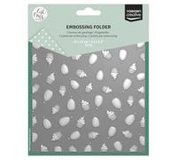 Vaessen Creative 3D Embossing Folder-Cupcakes & Balloons 5.9 x 5.9 Making Supplies for Birthday Crafts, Journaling, Blank Cards and Envelopes-Scrapbook Accessories, Transparant, 15 x 15 cm