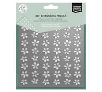 Vaessen Creative 3D Embossing Folder - Flowers (Bloom) 5.9 x 5.9" - Card Making Supplies for Journaling, Blank Cards and Envelopes - Scrapbook Accessories