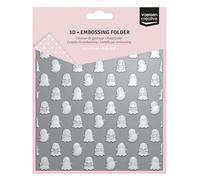Vaessen Creative 3D Embossing Folder-Ghosts 5.9 x 5.9 (15 x 15 cm) Making Supplies for Journaling, Blank Cards and Envelopes-Scrapbook Accessories for Halloween and Autumn, 15 x 15cm