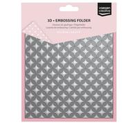 Vaessen Creative 3D Embossing Folder-Graphic Stars 5.9 x 5.9 (15 x 15 cm) Making Supplies for Journaling, Blank Cards and Envelopes-Scrapbook Accessories for Christmas Papercrafts