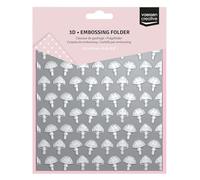 Vaessen Creative 3D Embossing Folder - Mushrooms 5.9 x 5.9" (15 x 15 cm) - Card Making Supplies for Journaling, Blank Cards and Envelopes - Scrapbook Accessories for Halloween and Autumn