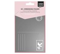 Vaessen Creative 3D Embossing Folder - Postcard 4.3 x 5.9" - Card Making Supplies for Journaling, Blank Cards and Envelopes - Scrapbook Accessories