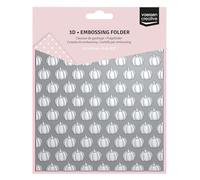 Vaessen Creative 3D Embossing Folder - Pumpkins 5.9 x 5.9" (15 x 15 cm) - Card Making Supplies for Journaling, Blank Cards and Envelopes - Scrapbook Accessories for Halloween and Autumn