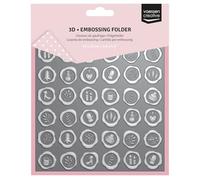Vaessen Creative 3D Embossing Folder-Wax Seals 5.9 x 5.9 (15 x 15 cm) Making Supplies for Journaling, Blank Cards and Envelopes-Scrapbook Accessories for Christmas Papercrafts