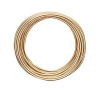 Vaessen Creative Aluminium Craft Wire 32.8 ft (10 m) x 0.16" (4 mm) Light Gold - Flexible Metallic Wire for Crafting, Flower Arranging, Jewellery Making and Modelling