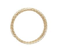 Vaessen Creative Aluminium Craft Wire Diamond Cut 16.4 ft (5 m) x 0.08" (2 mm) Light Gold - Flexible Metallic Wire for Crafting, Flower Arranging, Jewellery Making and Modelling
