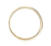 Vaessen Creative Aluminium Craft Wire Flat 0.2" (5 mm) x 0.04" (1 mm) x 0.14" (3,5 mm) Light Gold - Flexible Metallic Wire for Crafting, Flower Arranging, Jewellery Making and Modelling