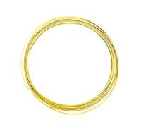 Vaessen Creative Aluminium Craft Wire Flat 0.2" (5 mm) x 0.04" (1 mm) x 0.14" (3,5 mm) Sunny Yellow - Flexible Metallic Wire for Crafting, Flower Arranging, Jewellery Making and Modelling