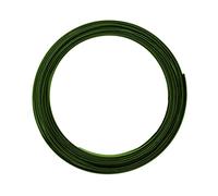 Vaessen Creative Aluminium Craft Wire Flat 0.2" (5 mm) x 0.04" (1 mm) x 0.2" (5 mm) Dark Green - Flexible Metallic Wire for Crafting, Flower Arranging, Jewellery Making and Modelling
