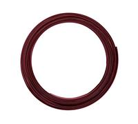 Vaessen Creative Aluminium Craft Wire Flat 0.2" (5 mm) x 0.04" (1 mm) x 0.2" (5 mm) Oxblood (Red) - Flexible Metallic Wire for Crafting, Flower Arranging, Jewellery Making and Modelling