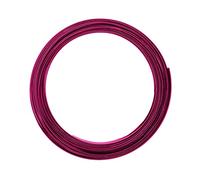 Vaessen Creative Aluminium Craft Wire Flat 0.2" (5 mm) x 0.04" (1 mm) x 0.2" (5 mm) Strong Pink - Flexible Metallic Wire for Crafting, Flower Arranging, Jewellery Making and Modelling
