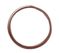 Vaessen Creative Aluminium Craft Wire Flat 8.2 ft (2,5 m) x 0.04" (1 mm) x 0.4" (1 cm) Chocolat (Brown) - Flexible Metallic Wire for Crafting, Flower Arranging, Jewellery Making and Modelling