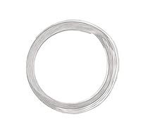 Vaessen Creative Aluminium Craft Wire Flat 9.8 ft (3 m) x 0.04" (1 mm) x 0.12" (3 mm) Silver - Flexible Metallic Wire for Crafting, Flower Arranging, Jewellery Making and Modelling